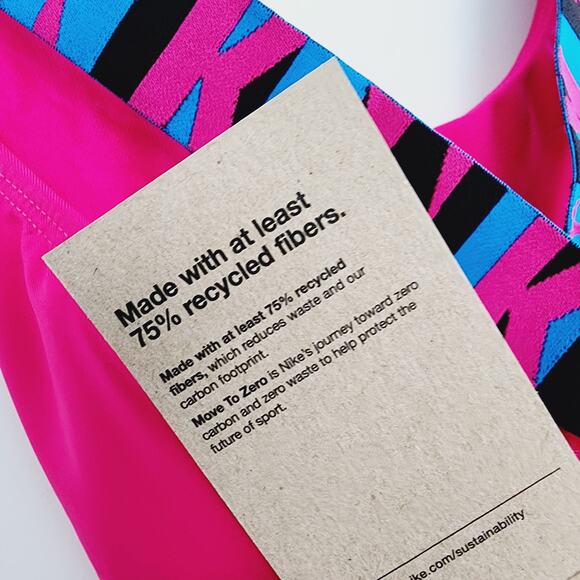 Nike One-Piece Racerback Pink & Black Swimsuit Size Large - Picture 4 of 8